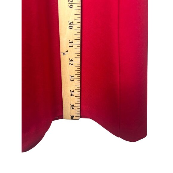Amanda Uprichard Red Shosha Split Neck Ponte Mini Dress Back Zip Closure Medium - Picture 5 of 16